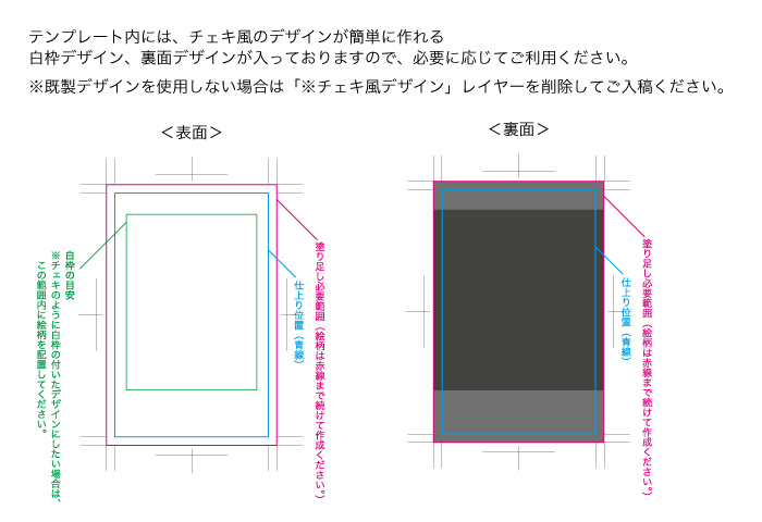 チェキ風カードテンプレート利用方法